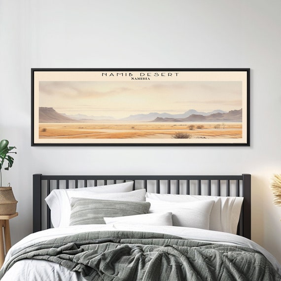 Namib Desert Panoramic Wall Art Travel Poster Gift For Travel Lover Vacation Gift Namibia Wall Art Home Decor Original Art
