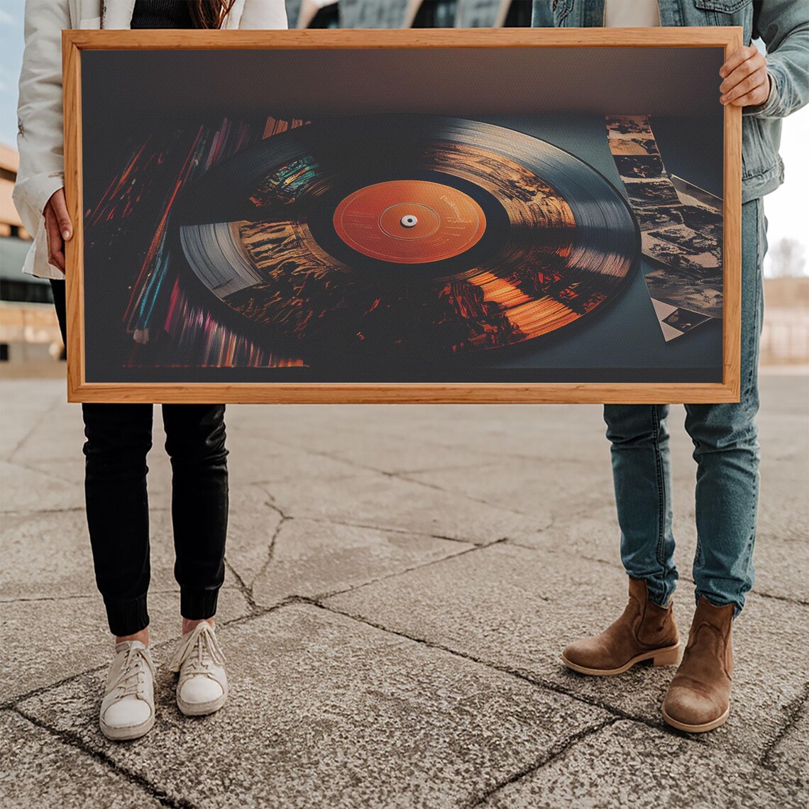 Vinyl Record Wall Art, Abstract Mountains - Image 5