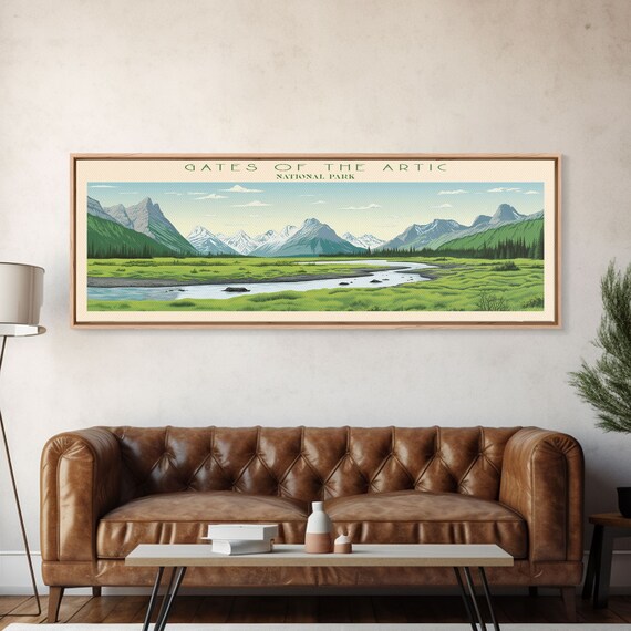 Gates Of The Arctic National Park Valley River Scenic Travel Poster