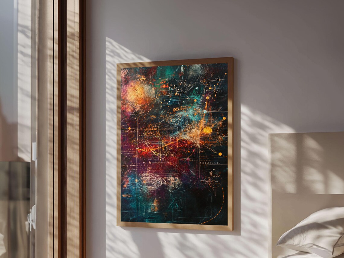 Cosmic Science Abstract Universe Modern Art Print - Image 3