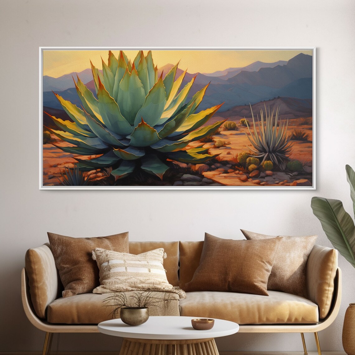 Southwestern Agave Desert Landscape Art Print - Image 5