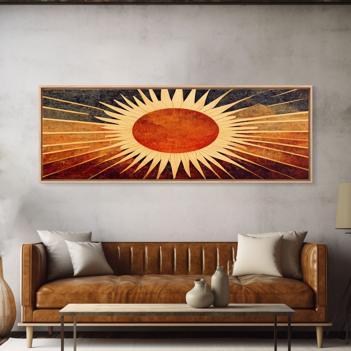 Art Deco Sunburst Wall Art Print, Panoramic Decor - Image 6