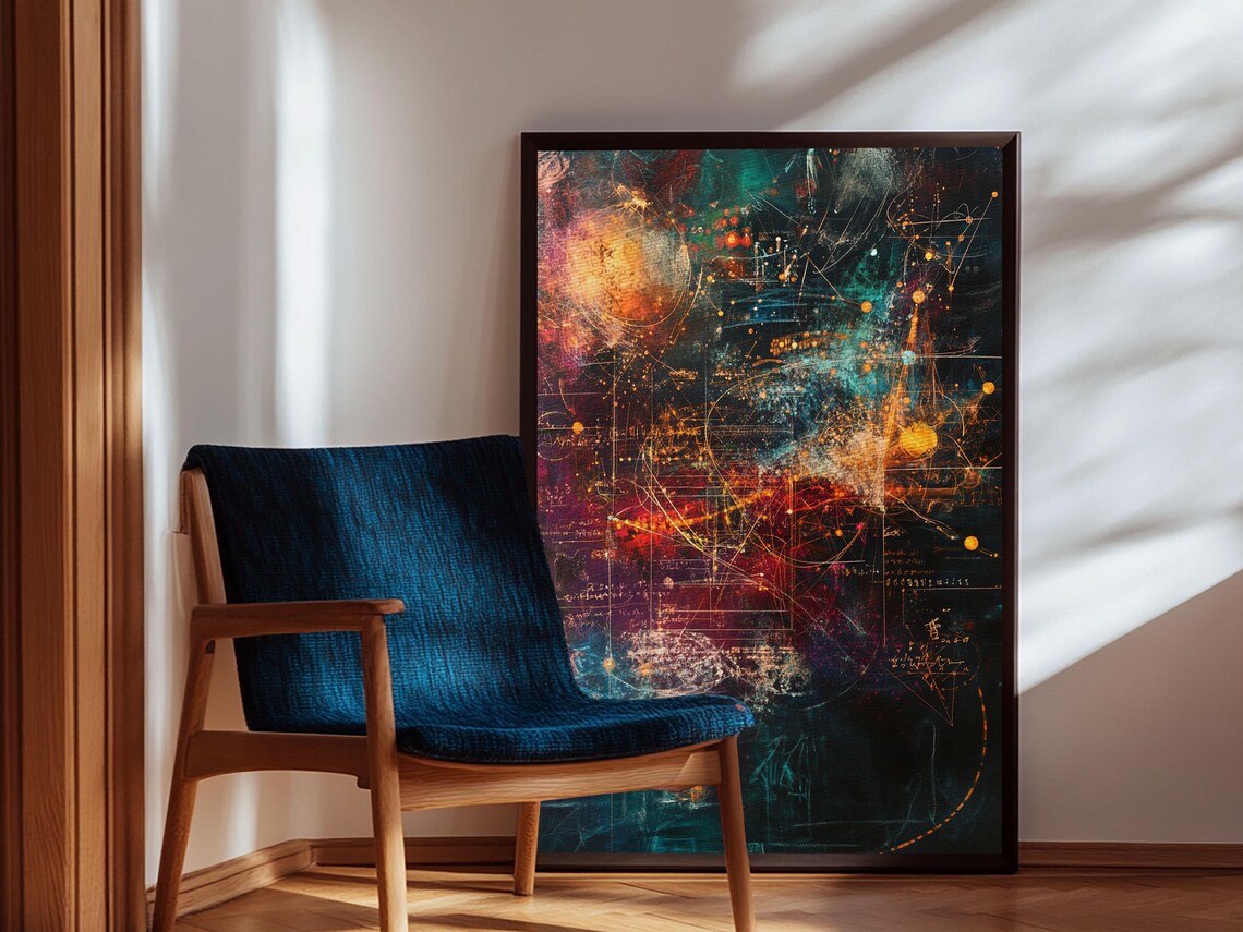Cosmic Science Abstract Universe Modern Art Print - Image 5