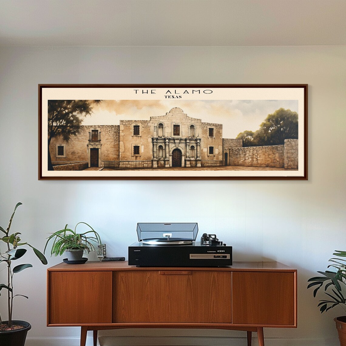 The Alamo Retro Travel Poster, Panoramic Home Decor - Image 3