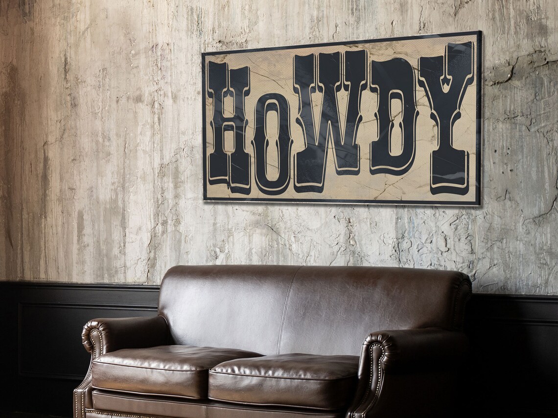Howdy Typography Poster, Southwestern Western - Image 6
