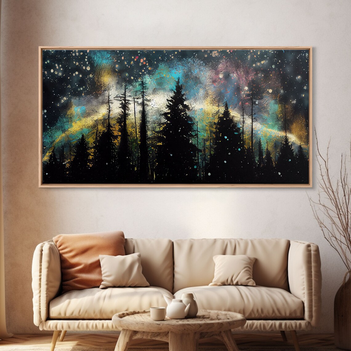 Pine Tree Forest Landscape Wall Art Print Gift - Image 4