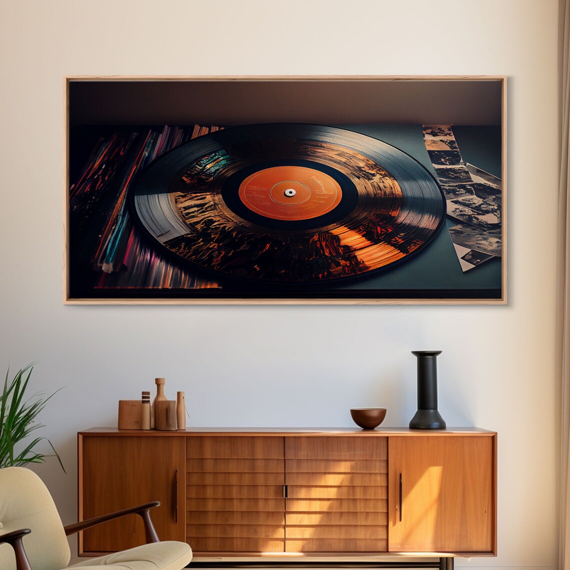 Vinyl Record Abstract Mountains Wall Art Print - Image 6