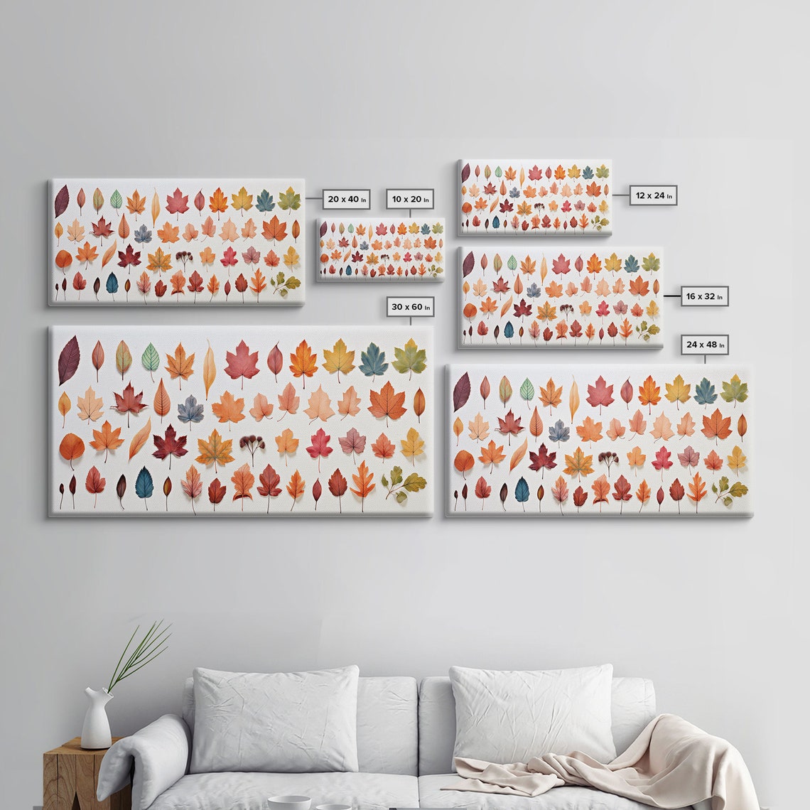 Autumn Leaves Watercolor Chart Fall Foliage Botanical Poster - Image 2