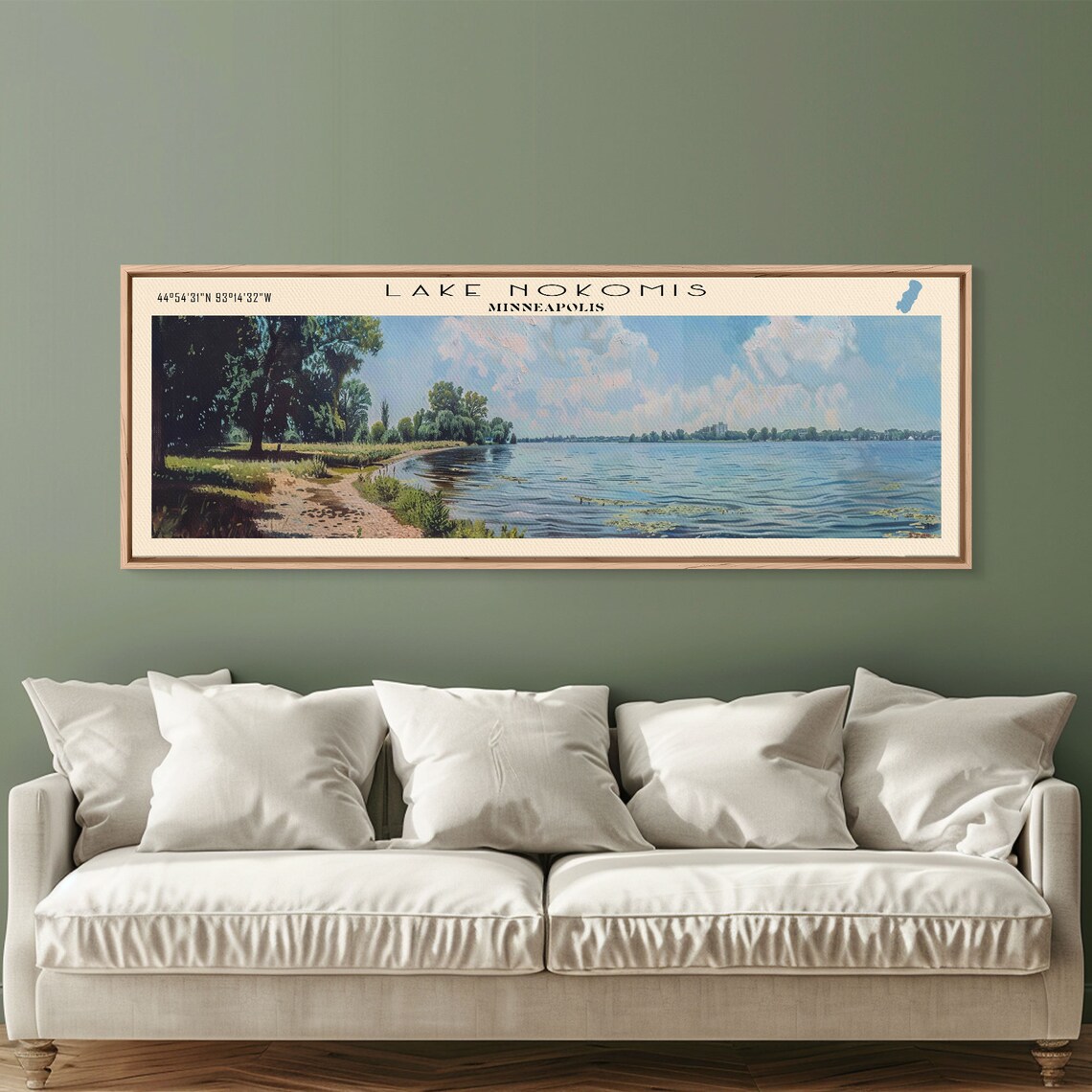 Lake Nokomis Minneapolis Panoramic Travel Poster - Image 4