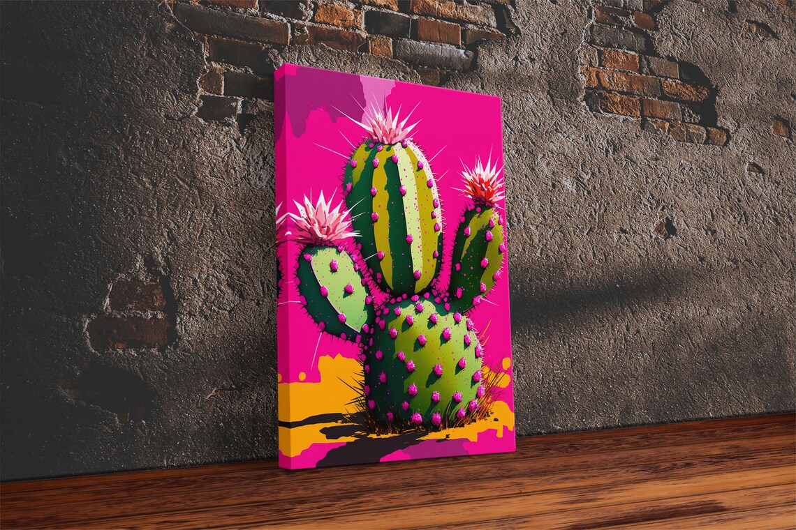 Cactus Pop Art Style Art Print, Southwestern Decor - Image 3