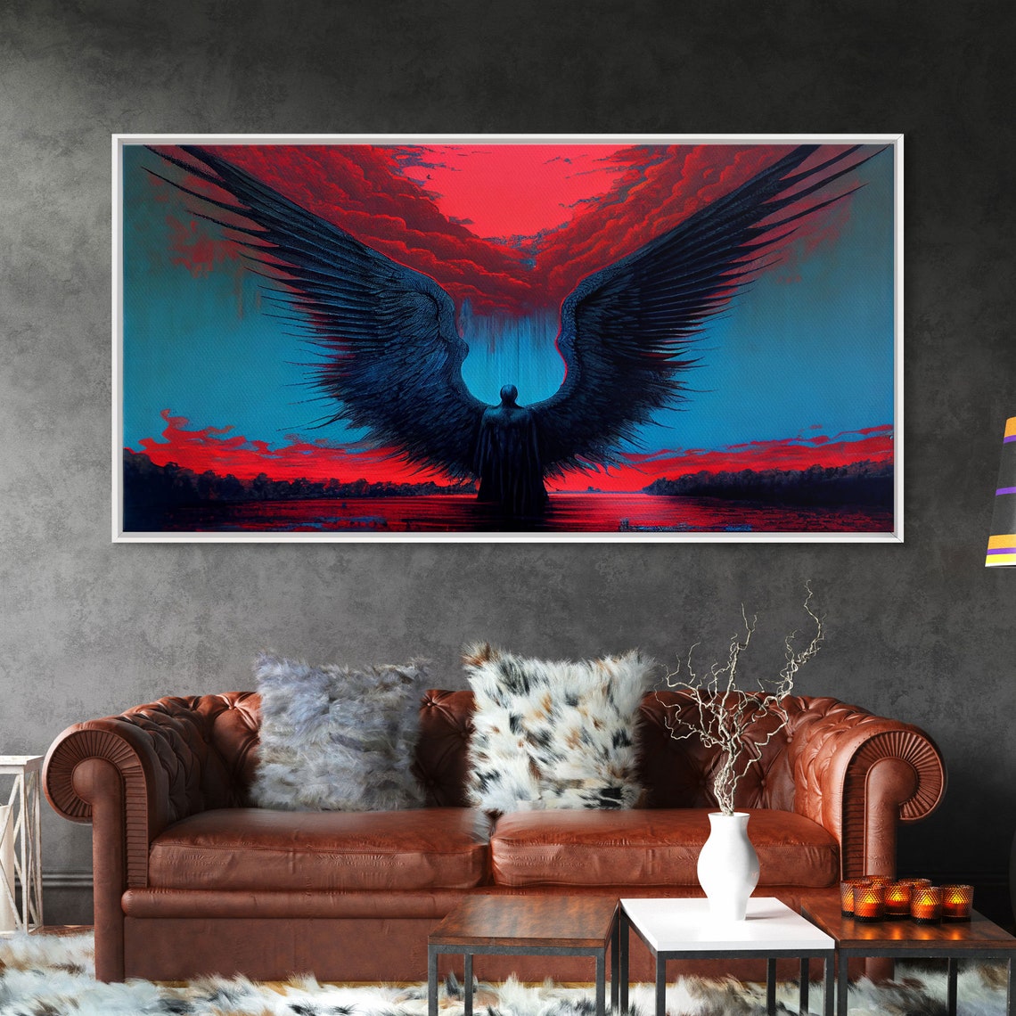 Angel Gabriel Angelic Art Gothic Angel Framed Print Cool Colorful Wall Decor - Image 6