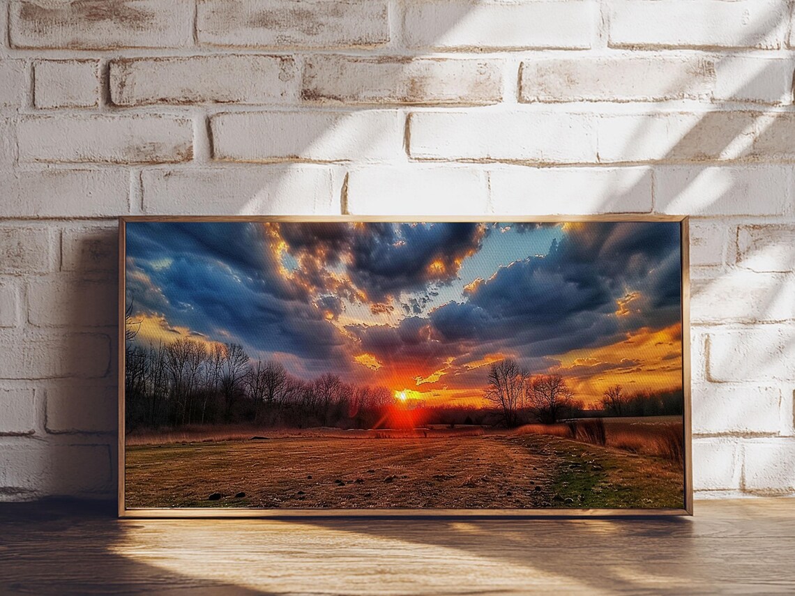 Sunset Over Oklahoma Field, Photography Art Print - Image 6
