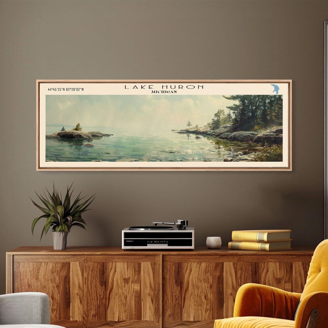 Lake Huron Travel Poster, Lake House Art Print - Image 2