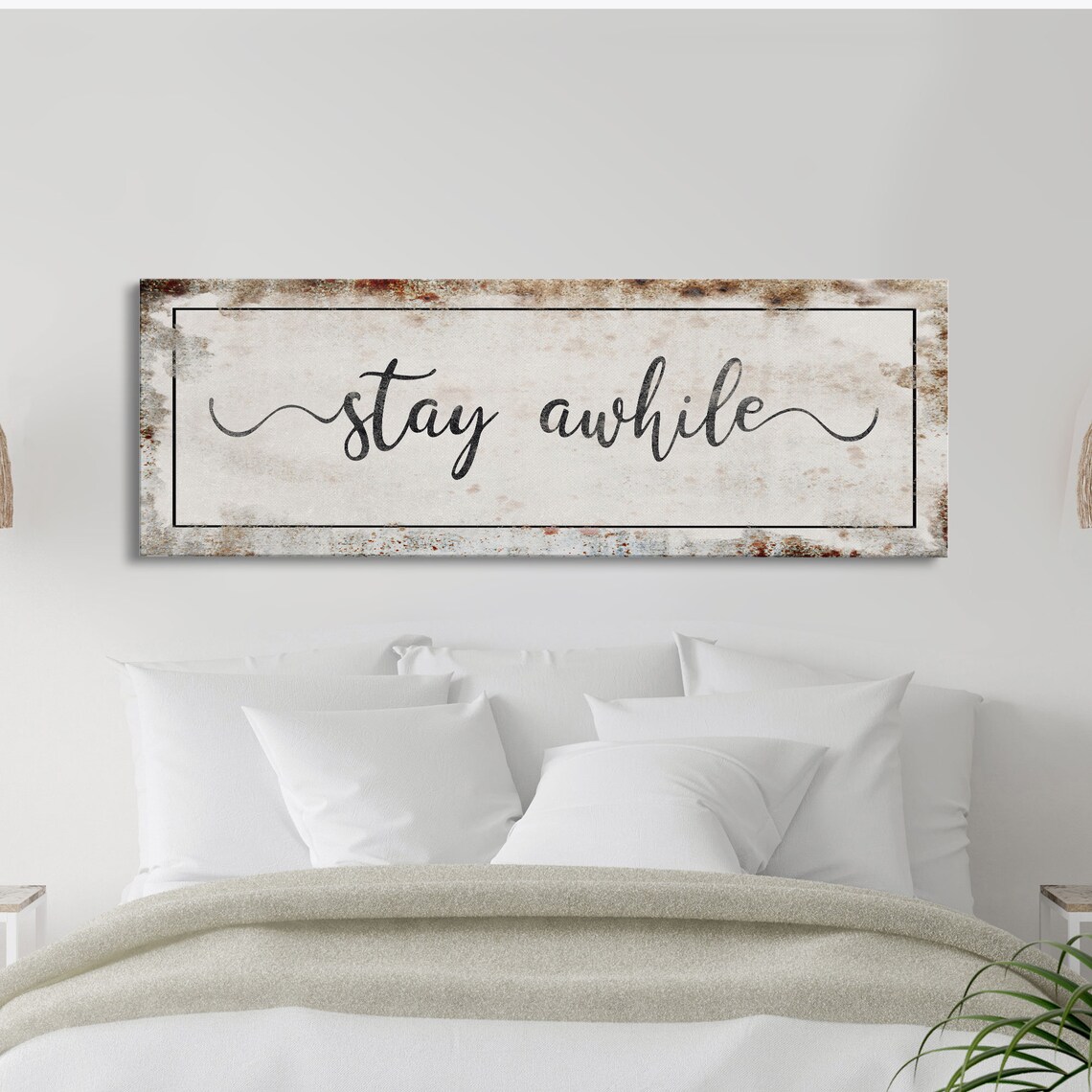 Stay Awhile Art Print, Living Room Wall Decor - Image 2