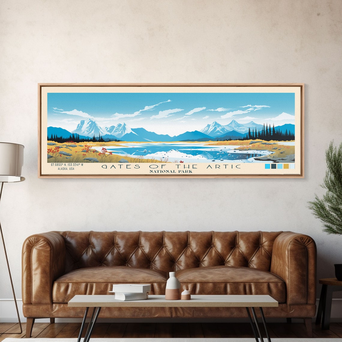 Gates Of The Arctic National Park Snowy Peaks River View Travel Poster - Image 6