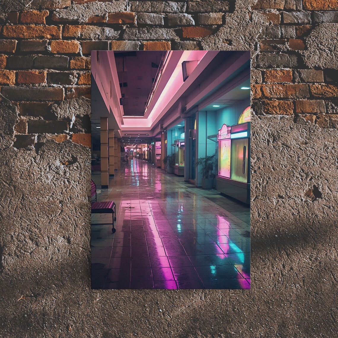 1980s Mall Liminal Spaces Vaporwave Poster Print - Image 6