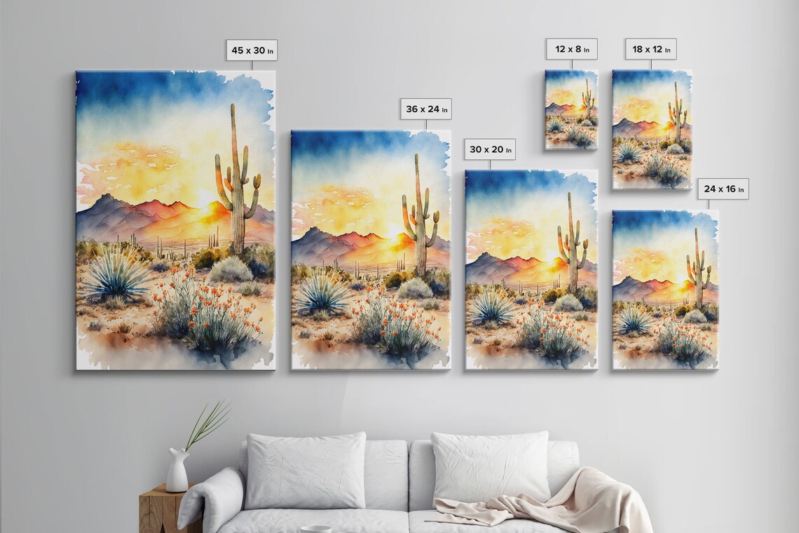 Arizona Desert Cactus Art Print, Southwestern Farmhouse - Image 5