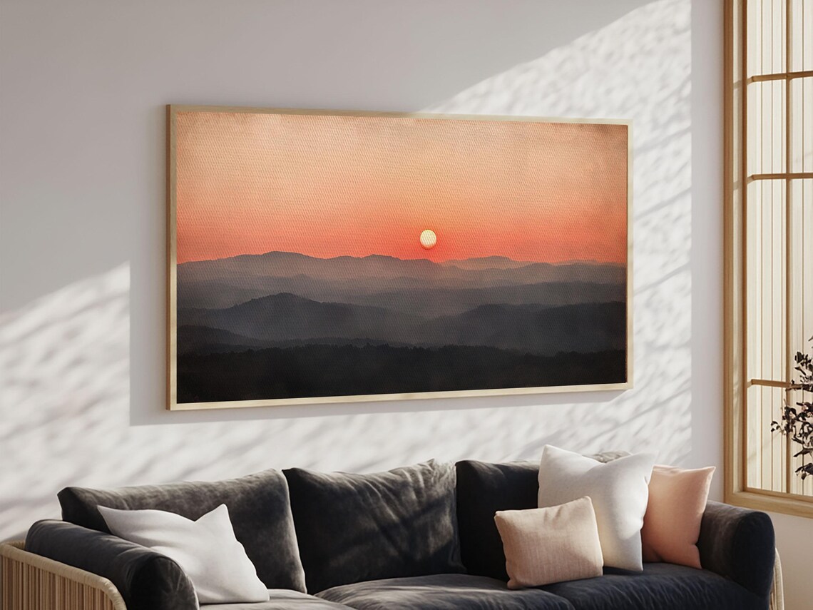 Sunrise Over the Smoky Mountains Travel Poster