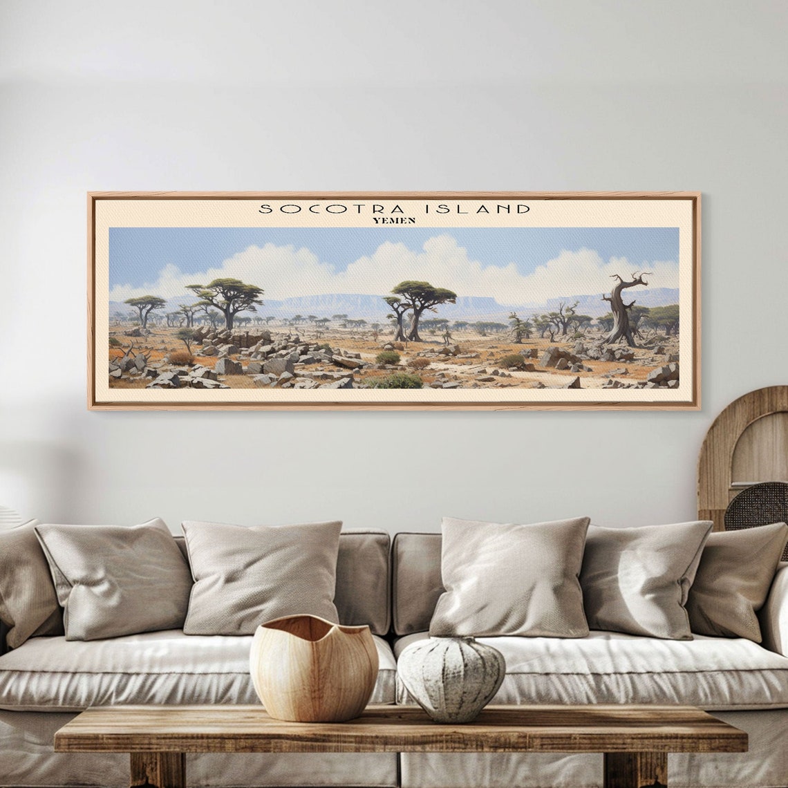 Socotra Island Framed Print Travel Poster Panoramic Wall Art Home Decor Gift For Travel Lover Wall Hanging - Image 5