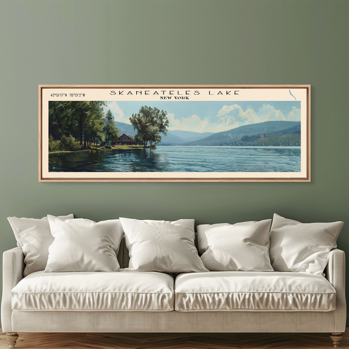 Skaneateles Lake New York Travel Poster, Scenic View - Image 3