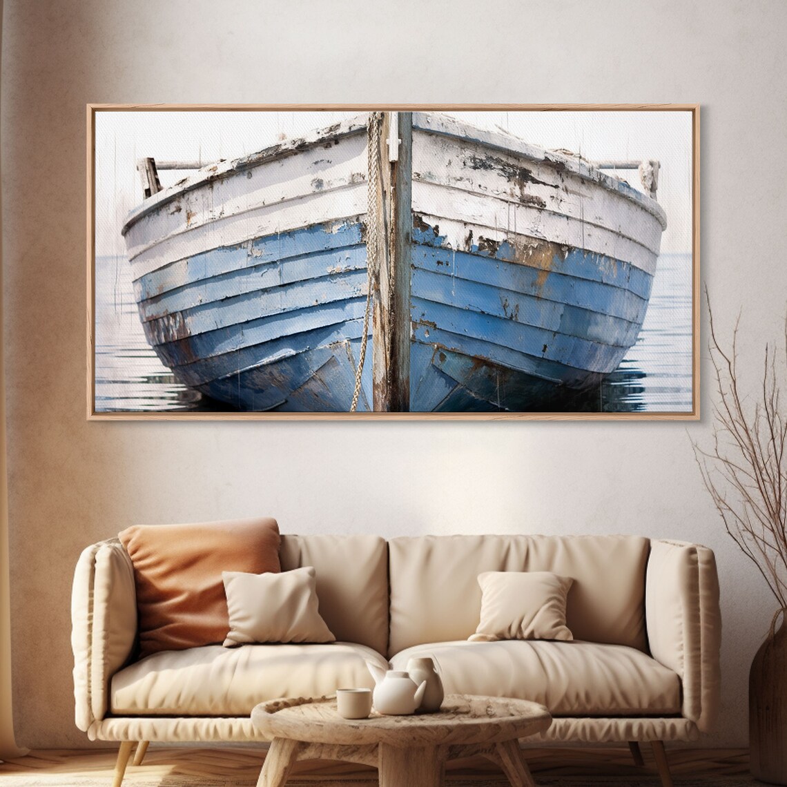 Old Wooden Ship Nautical Lakehouse Decor Art Print - Image 4