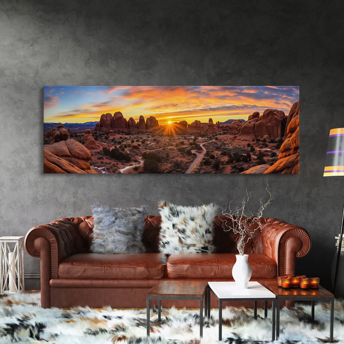 Arches National Park Utah Sunset Red Rock Fins Photography Print