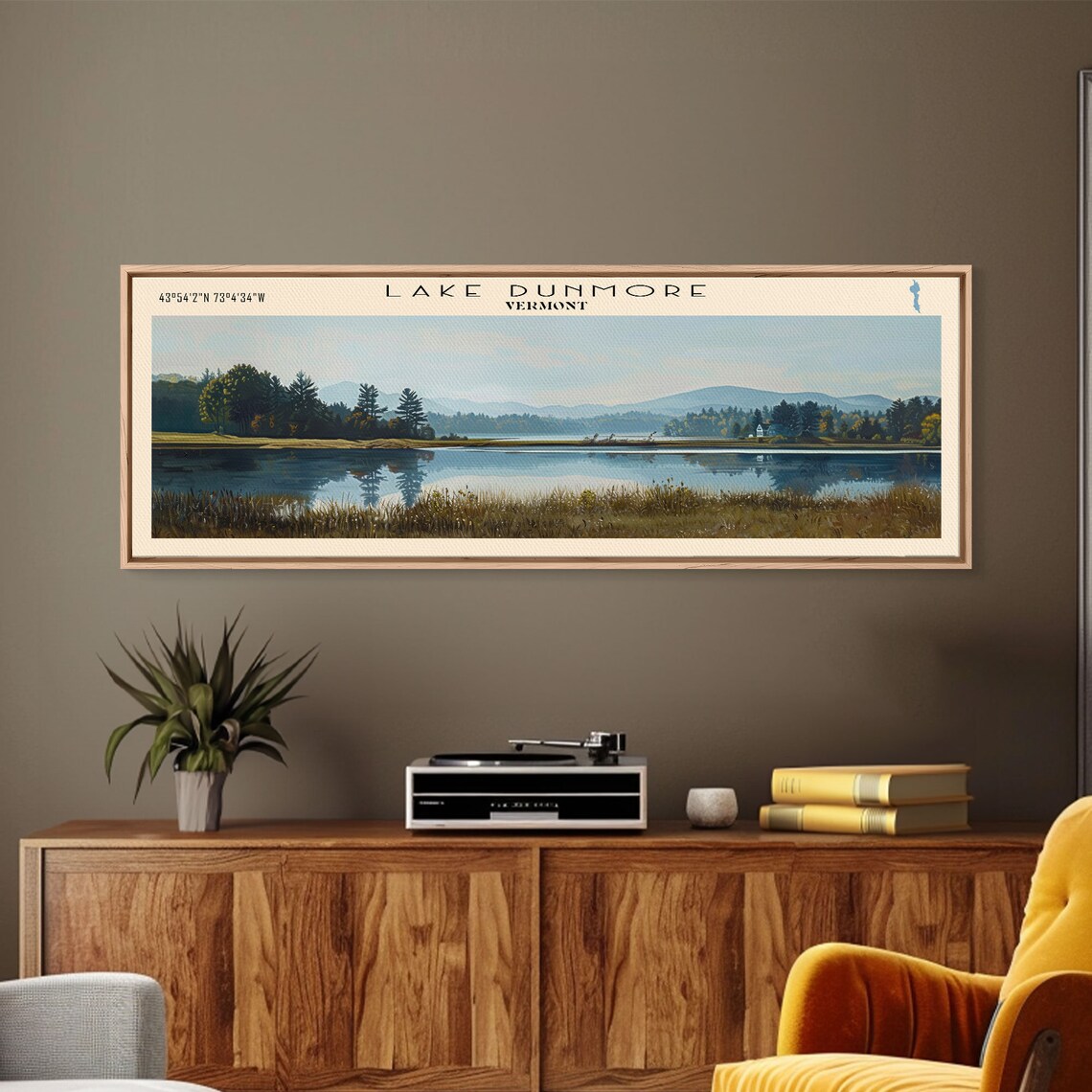 Lake Dunmore Vermont Travel Poster, Lake House Decor - Image 5