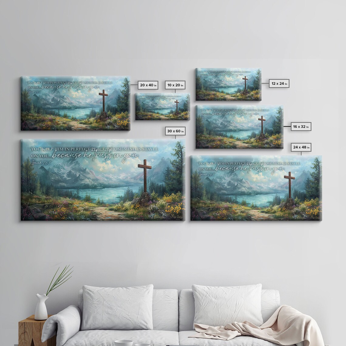 Isaiah 26:3 Scripture Wall Art, Christian Art Print - Image 2