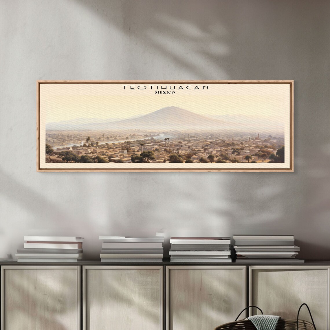 Teotihuacan Mexico Travel Poster, Panoramic Art Print - Image 4