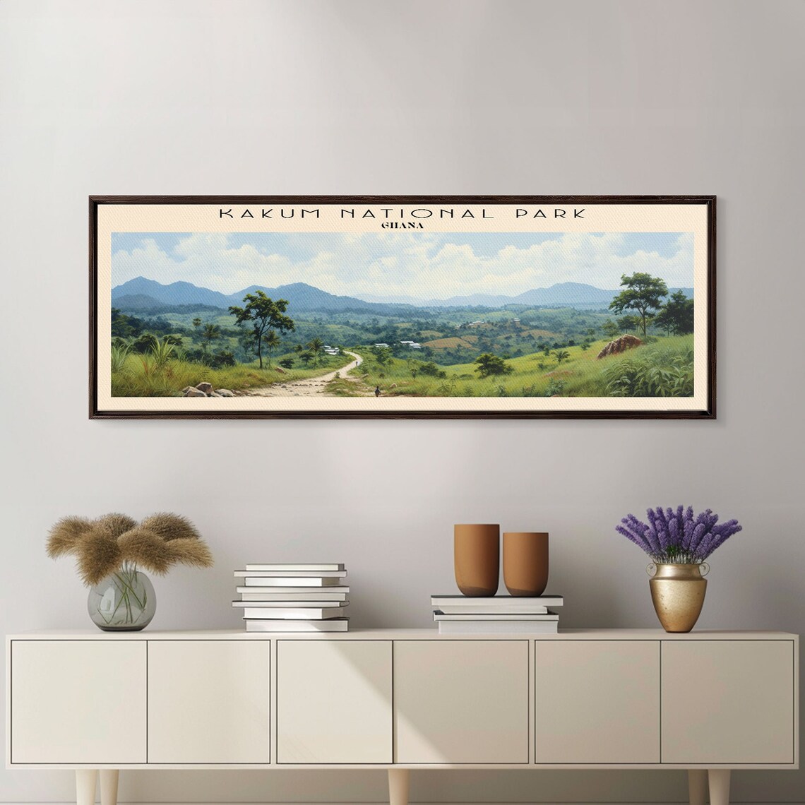 Kakum National Park Ghana Rainforest Hills Dirt Road Panoramic Travel Poster - Image 5