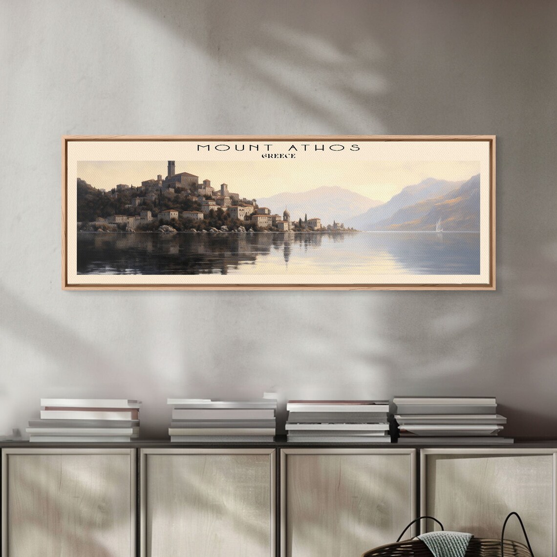 Mount Athos Panoramic Travel Poster, Greece Wall Art - Image 3