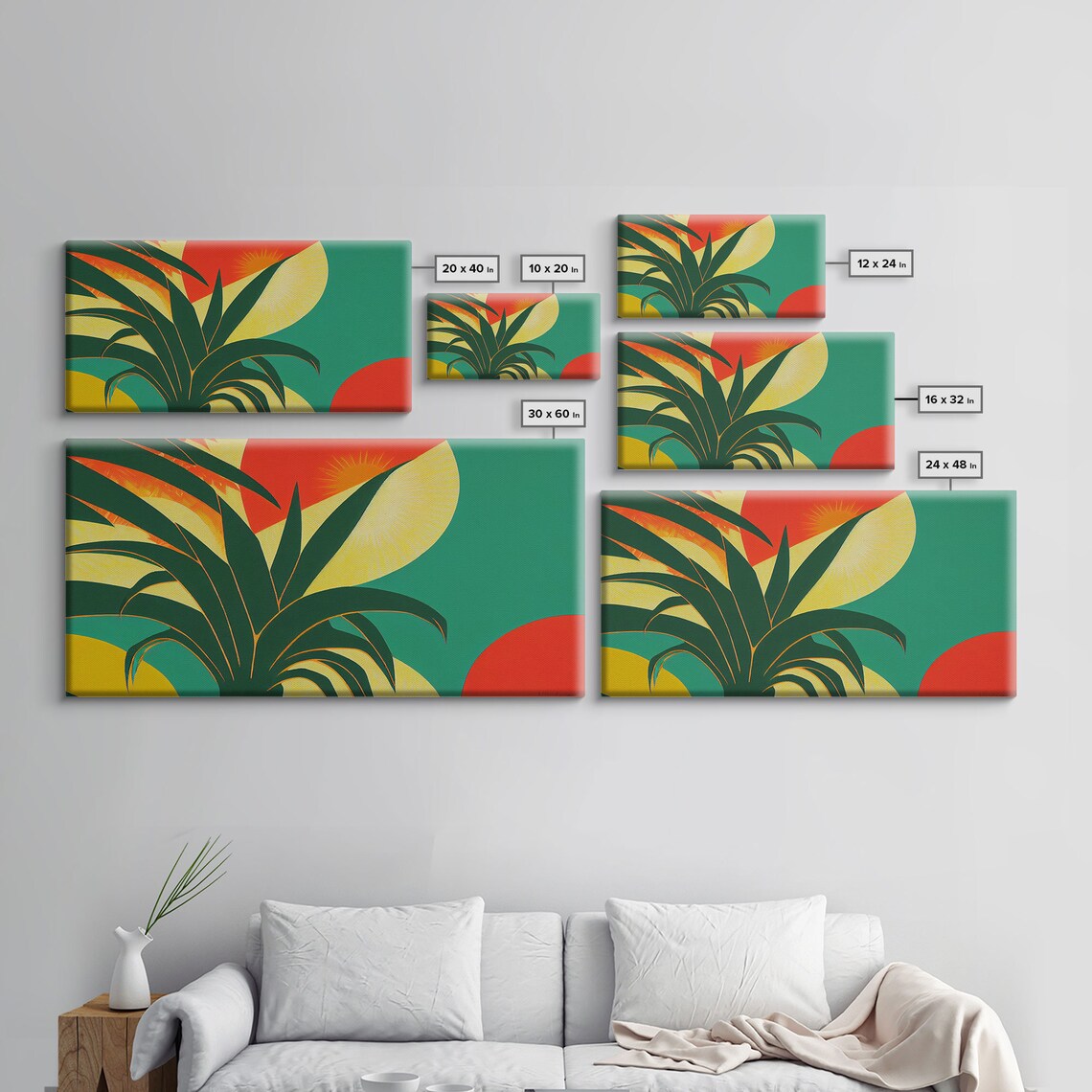 Midcentury Art Deco Palm Leaf Tropical Art Print - Image 2