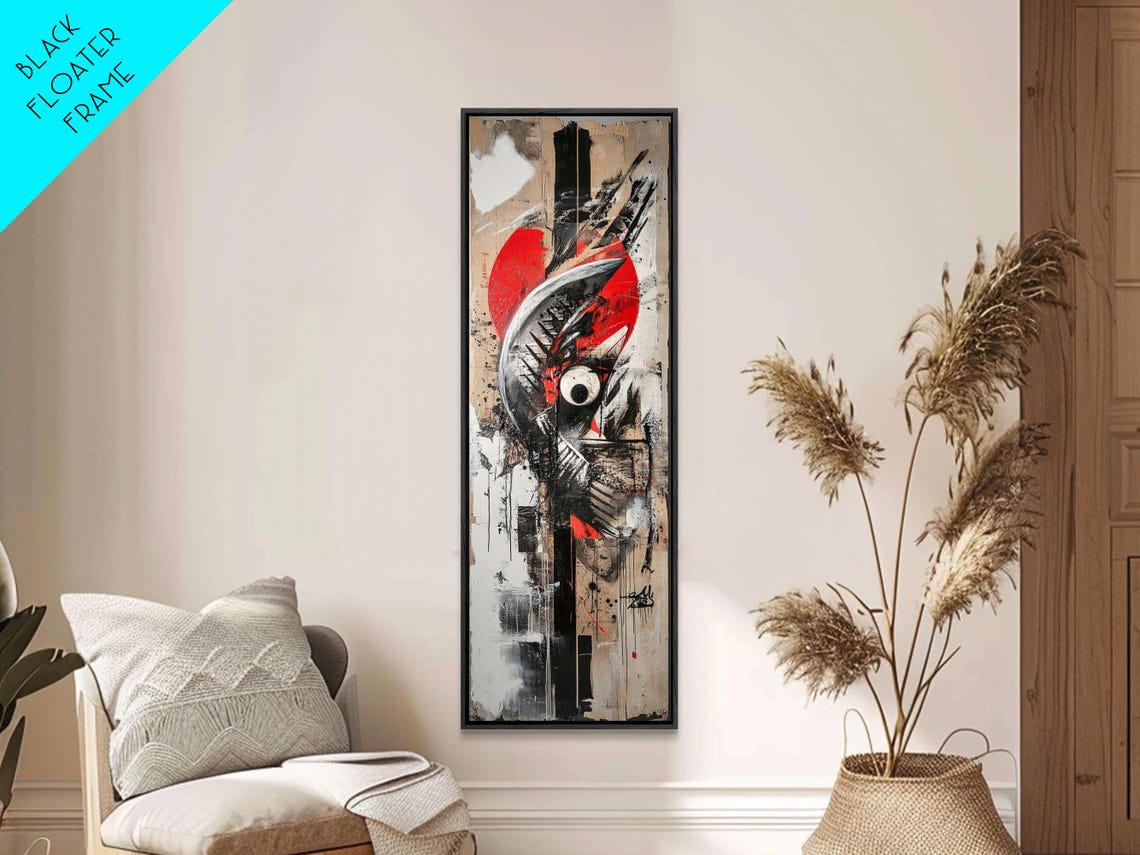 Bold Urban Graffiti Abstract Red Black Street Art Edgy Wall Poster - Image 4