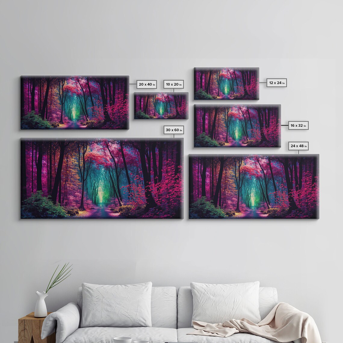 Secret Grove Fantasy Forest Landscape Art Print - Image 2