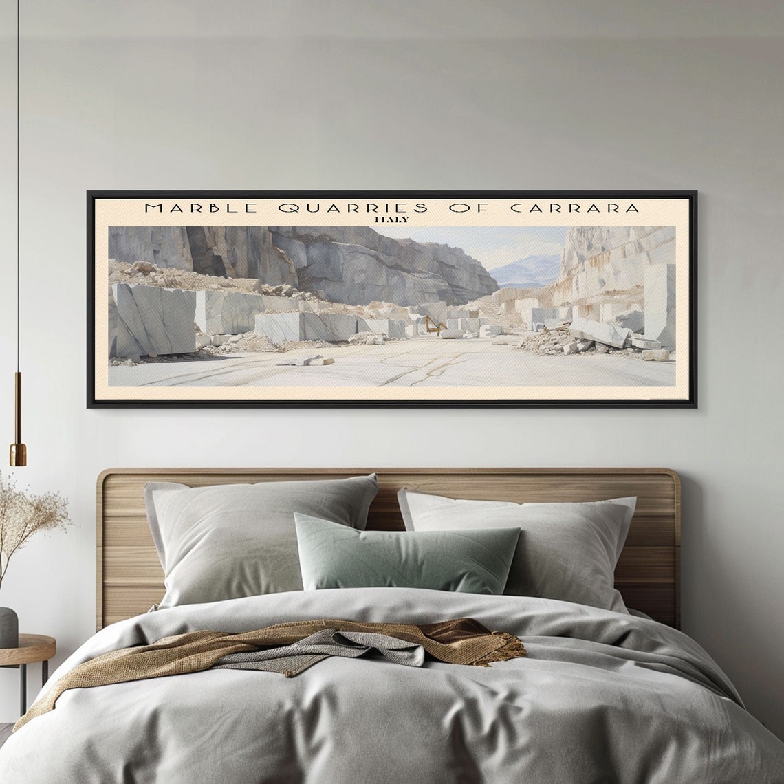 Carrara Marble Quarries Italy White Marble Cliffs Panoramic Poster - Image 6
