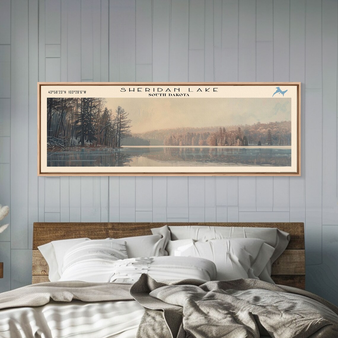 Sheridan Lake South Dakota Panoramic Travel Poster - Image 3