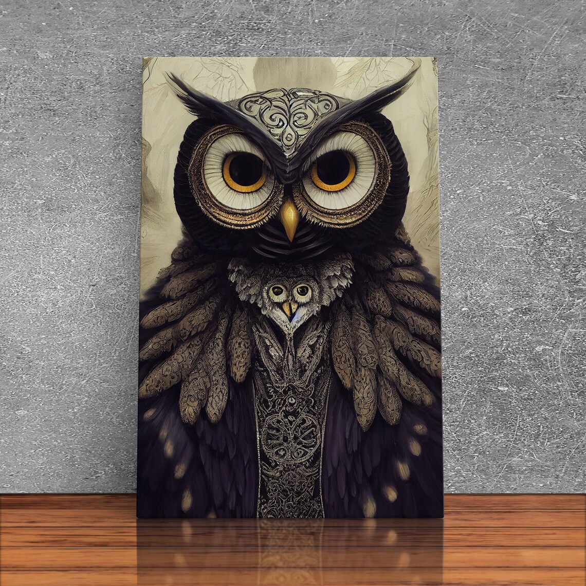 Portrait Of An Owl, Cool Animal Wall Art Print - Image 3