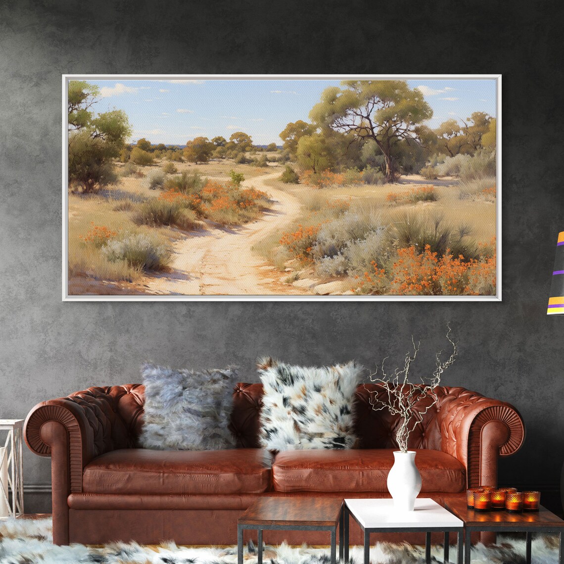 West Texas Prairies Oil Painting Print, Texan Art