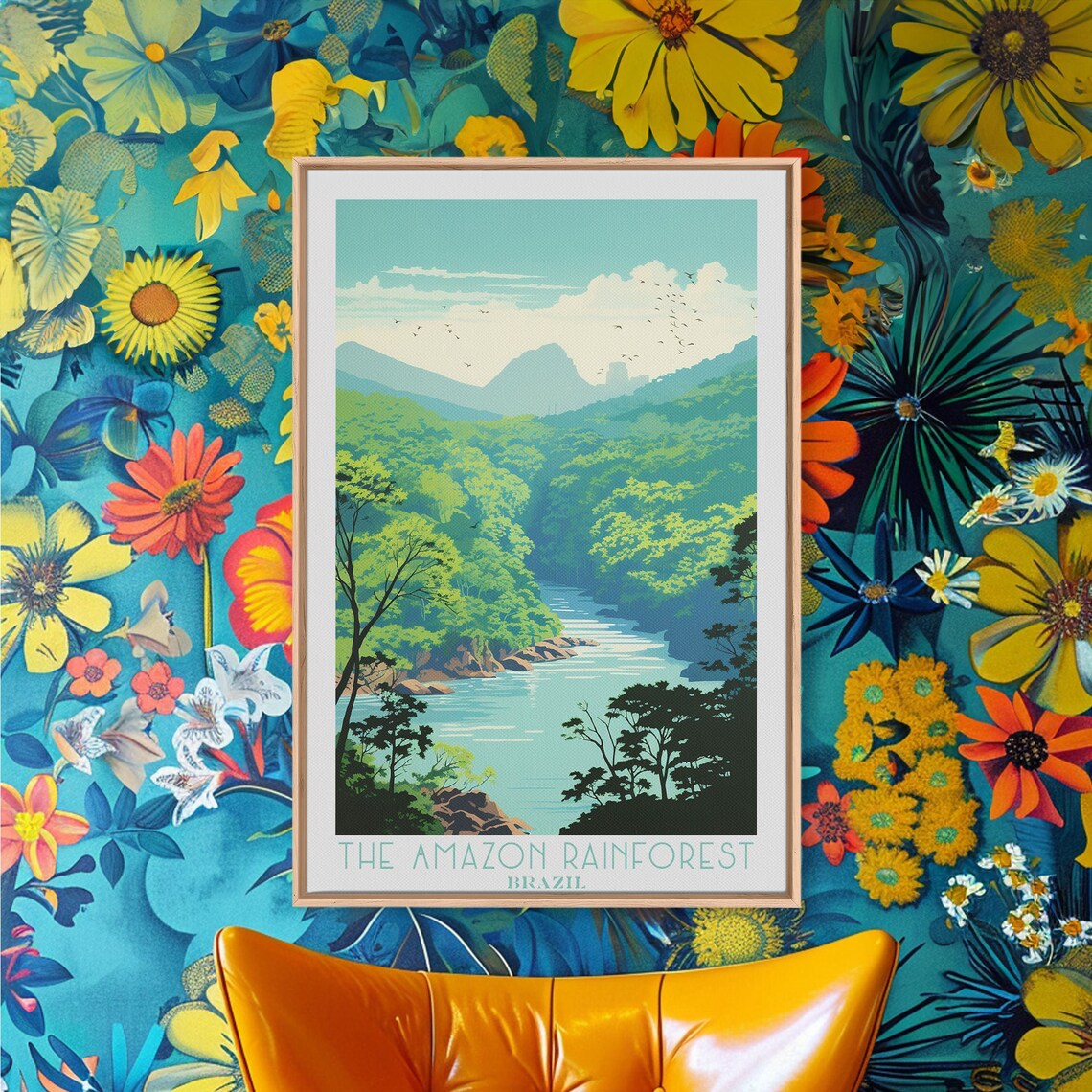 The Amazon Rainforest Brazil Lush River Jungle Canopy View Poster - Image 5