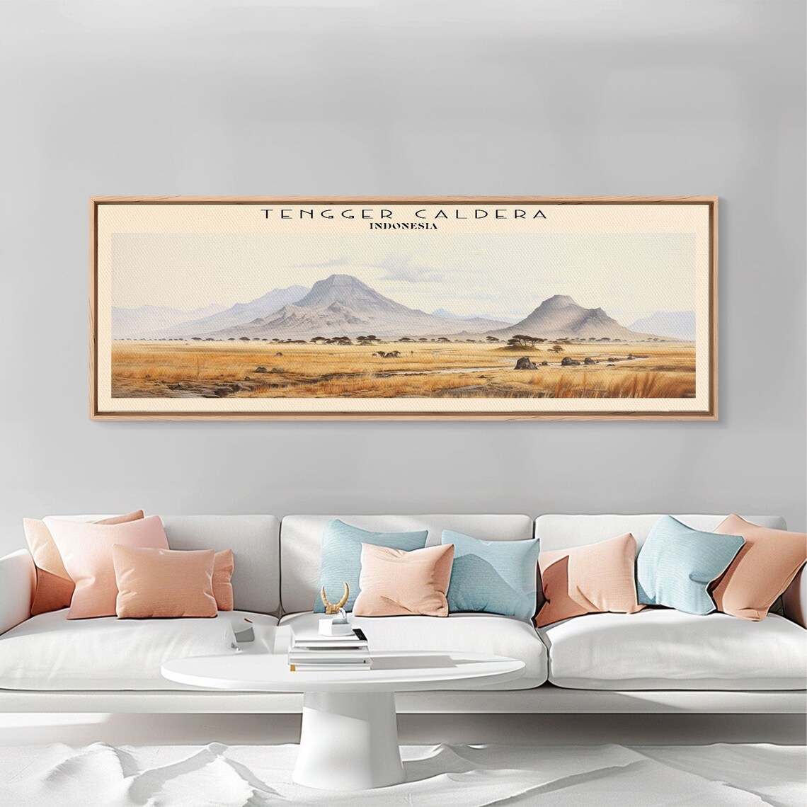 Tengger Caldera Framed Print Travel Poster Panoramic Wall Art Home Decor Gift For Travel Lover Wall Hanging - Image 5
