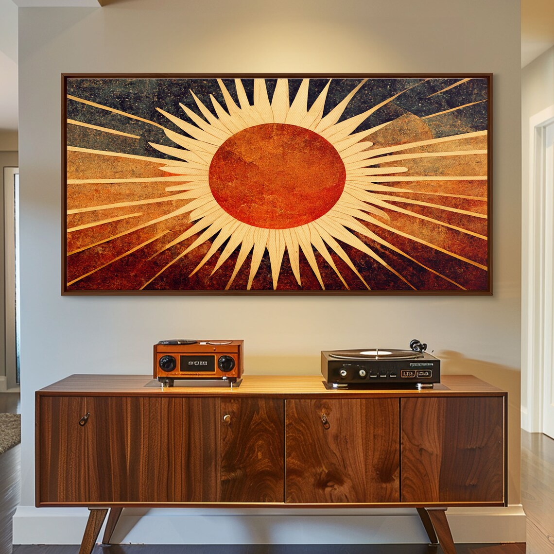 Midcentury Modern Sunburst Art Deco Wall Art Print - Image 3