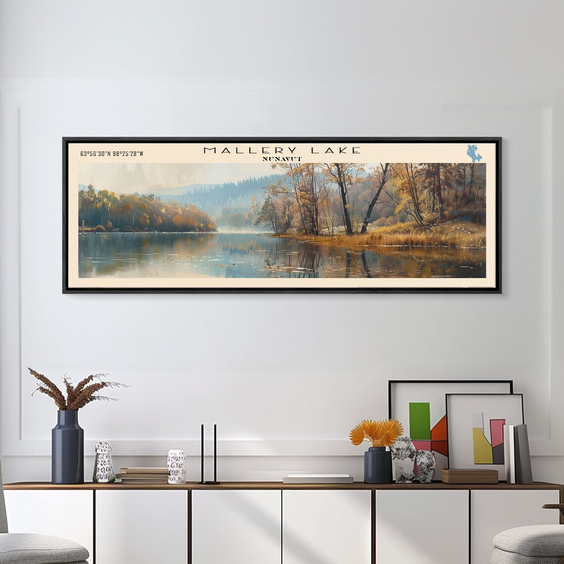 Mallery Lake Nunavut Golden Autumn Birch Mirror Lake Art Poster - Image 5