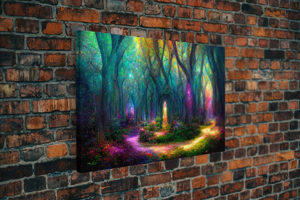 Fantasy Forest Landscape Art Print, Magical Forest - Image 5