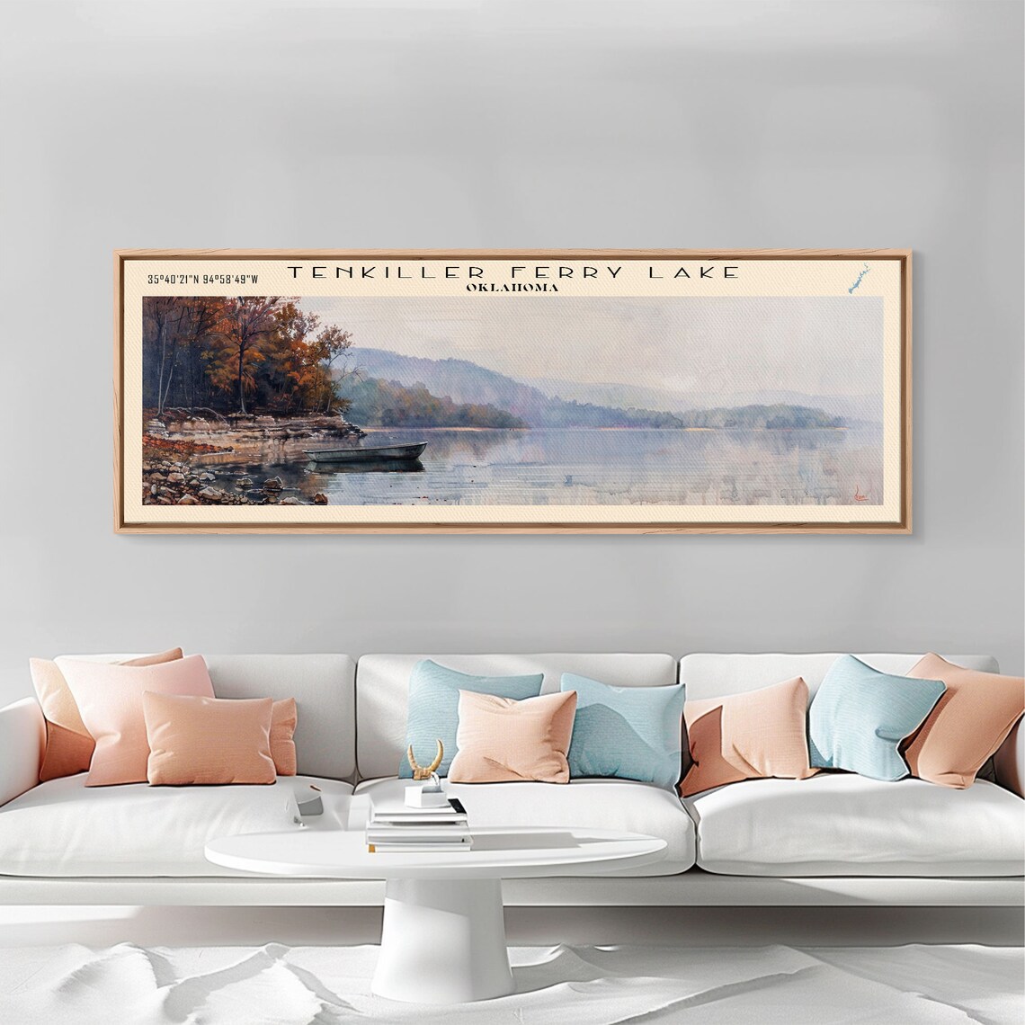 Tenkiller Ferry Lake, Oklahoma Panoramic Travel Poster - Image 3