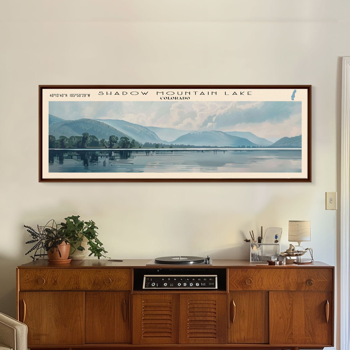 Shadow Mountain Lake Colorado Mirrored Peaks Wide Calm Travel Poster - Image 5