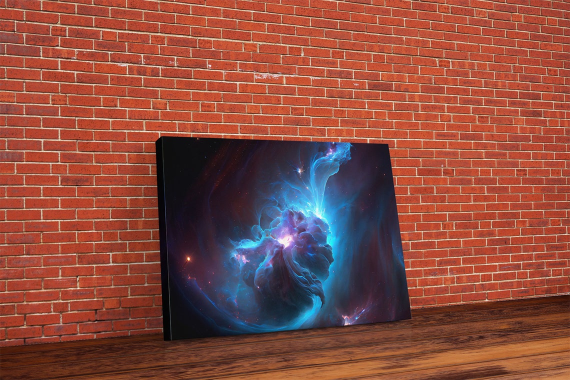 Blue Purple Nebula Galaxy Deep Space Stars Cosmic Sci Fi Art Poster - Image 5
