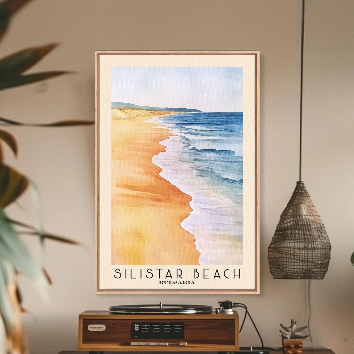 Silistar Beach Bulgaria Golden Sand Blue Waves Empty Shoreline Poster - Image 3
