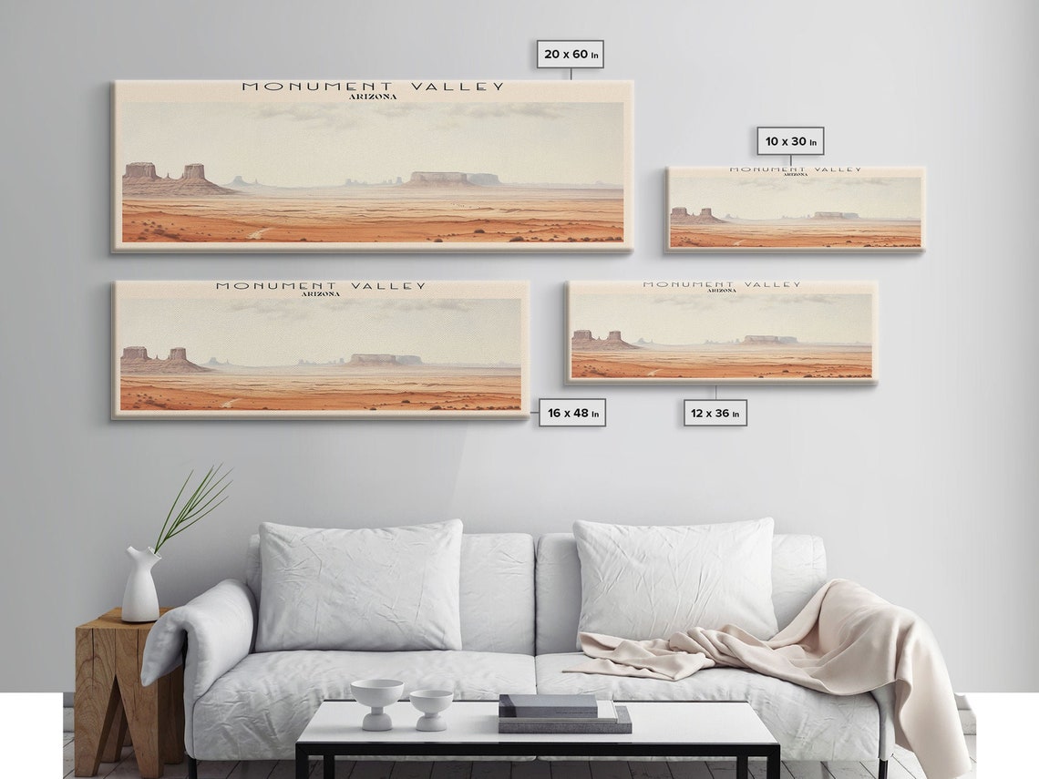 Monument Valley Arizona Red Sandstone Buttes Desert Panoramic Poster - Image 2