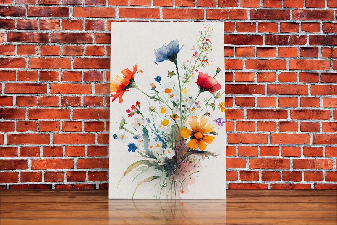 Colorful Wildflowers, Botanical Floral Art Print - Image 2