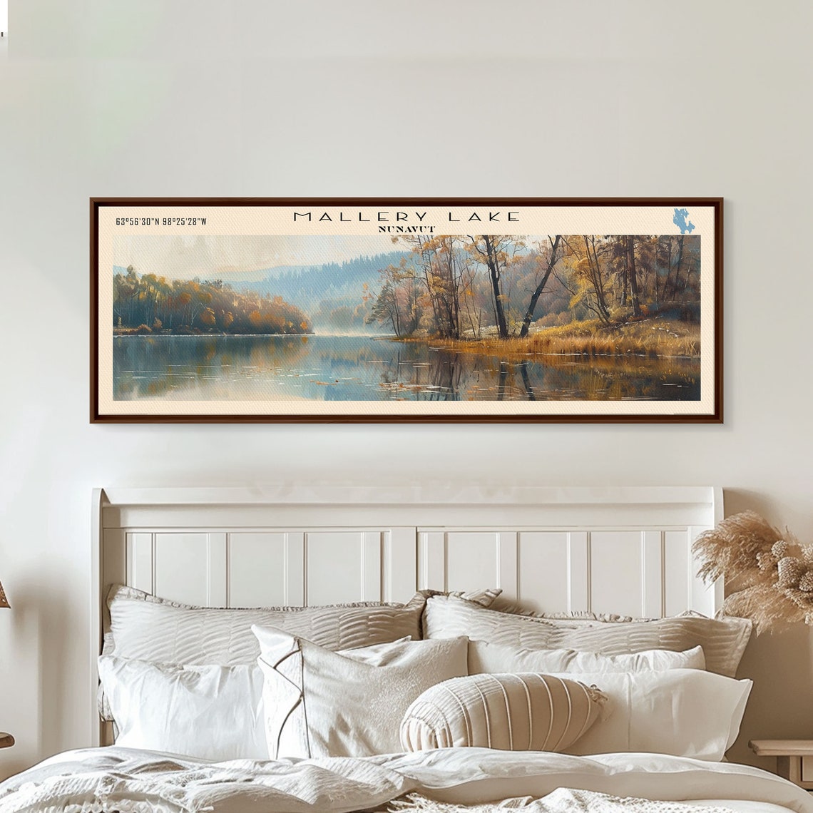 Mallery Lake Nunavut Golden Autumn Birch Mirror Lake Art Poster - Image 2